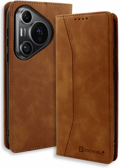 Bodycell Book Δερματίνης / Δερμάτινο Καφέ (Huawei Pura 70 Pro)