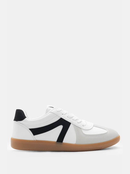 Sneakers cu Combinatie de Materiale 4270404-Alb