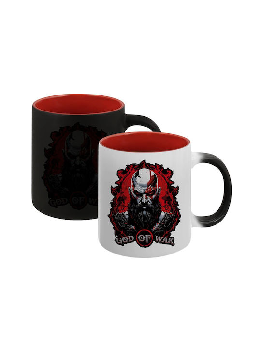 Koupakoupa God Of War Schimbare de Căldură Cană Ceramică Roșie 330ml 1buc