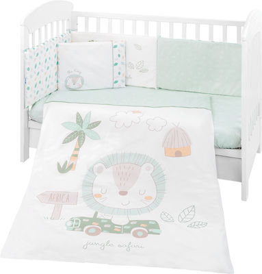 Kikka Boo Baby Crib Bedding Set 6pcs White-Mint