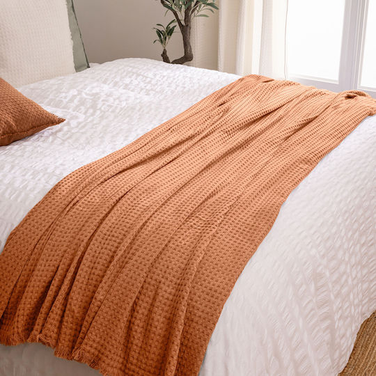 Atmosphera Widdy Cuvertură Pentru Canapea De Fotoliu Jacquard 130x180cm Terracotta