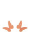 Sequoia Women's Hypoallergenic Enamel Butterfly Shape Earring Orange