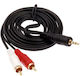 Cablu De Sunet Jack 3,5 Mm Male - 2x Rca De Sex Masculin Negru 5m Cu Terminale Placate Cu Aur