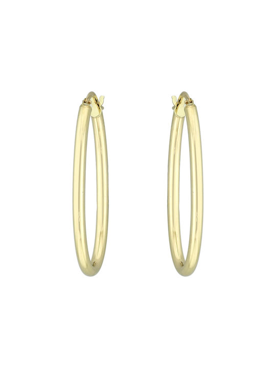 Earrings Hoops made of Gold 14K