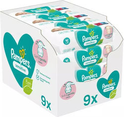 Pampers Sensitive Baby Wipes 9x52pcs