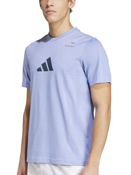 Adidas Bărbați T-shirt Sportiv cu Mânecă Scurtă Blue