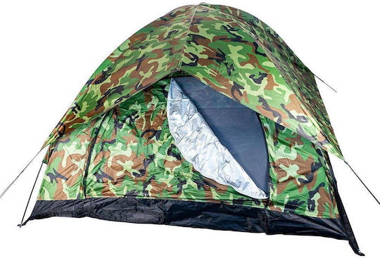 Muhler Camping Tent Igloo Green with Double Cloth for 4 People 210x210x120cm
