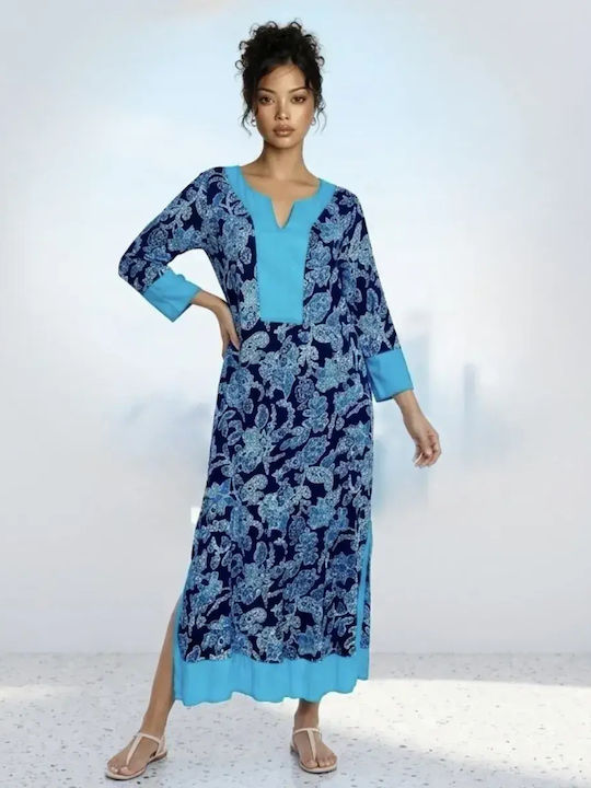 Platinum Fashion Καφτάνι Παραλίας Μπλε
