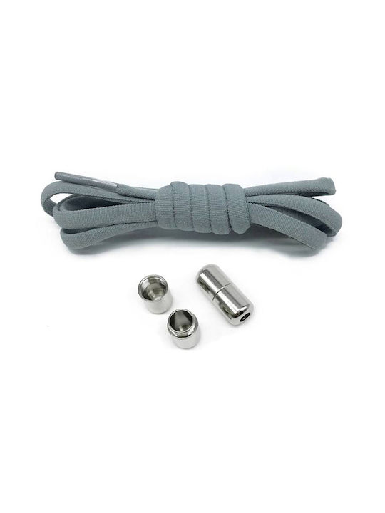 Set of Elastic Shoelaces Ag841b Screw Clip 1m Gray Ag841b