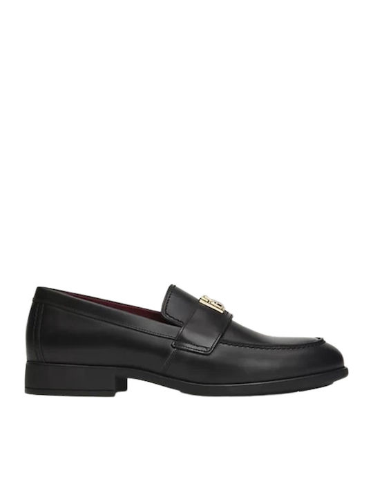 Leather Women's Loafers in Black Color