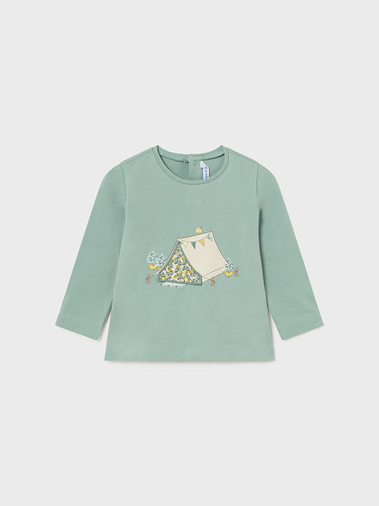 Mayoral Kids Blouse Long Sleeve Emerald