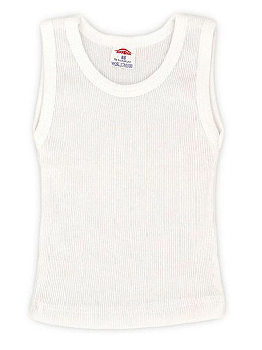 Makoma Kinder Unterhemd Tank-Top Weiß