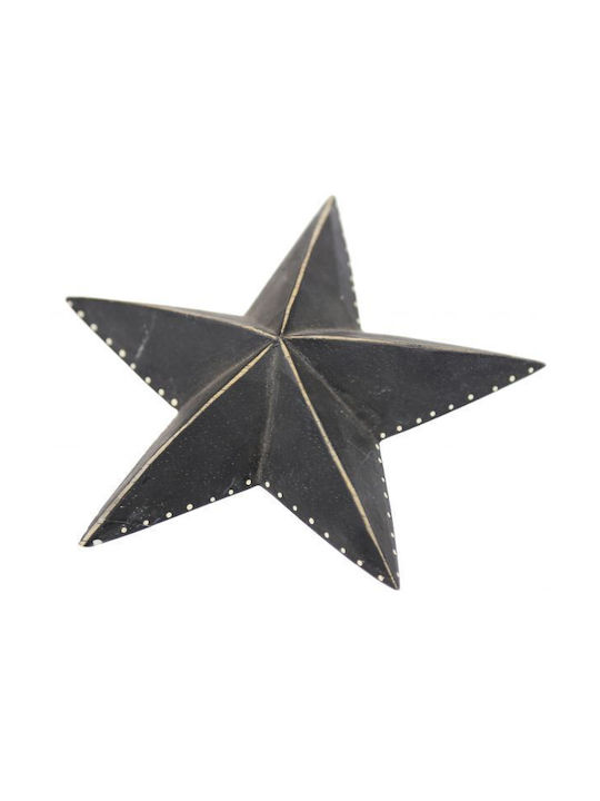 Woodcarved Black Star 16cm