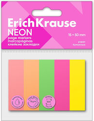 Lesezeichen Erichkrause Neon 15x50mm 500 Stück 5 Farben 61561