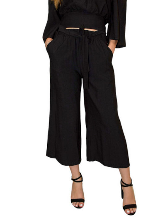 Morena Spain Women's Fabric Trousers Black