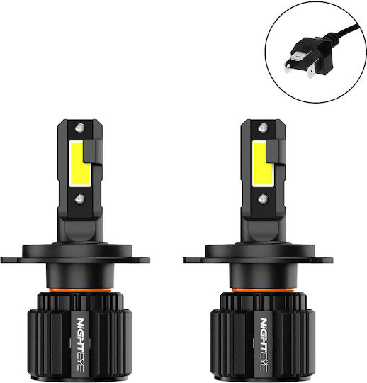 Nighteye Λάμπες Αυτοκινήτου H4 LED 6500K Ψυχρό Λευκό 32V 72W