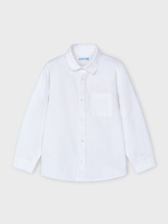 Kids Shirt Long Sleeve White