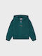 Mayoral Kids Sweatshirt Cardigan with Hood Green