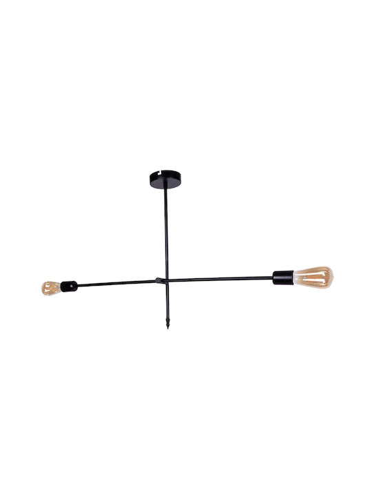 Megapap Pendant Light Two-Light for Socket E27 Black