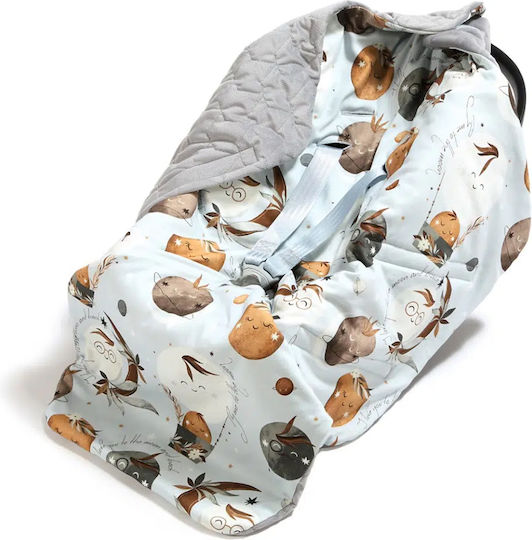 La Millou Car Seat Cover Blue Fly Me To The Moon Sky-grey