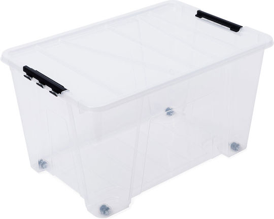 Toomax Plastic Storage Box with Wheels and Lid 50lt Toomax Plastic Storage Box with Wheels and Lid 50lt