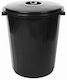 VIolet Plastic Waste Bin 50lt Black