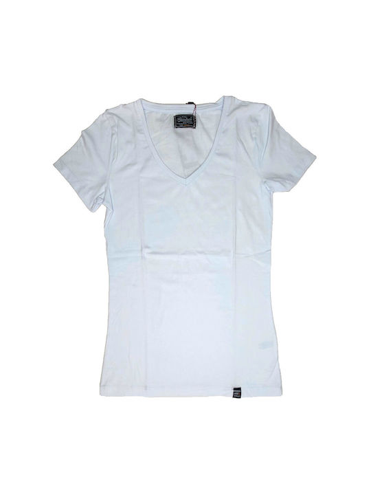 Paco & Co Damen T-shirt mit V-Ausschnitt White