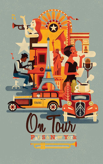 Board Game On Tour Paris & New York for 1-8 Players 10+ Years Old (EN) Allplay