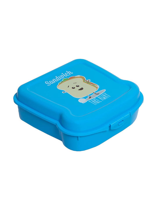 Venus Plastic Lunch Box Blue 14x14cm