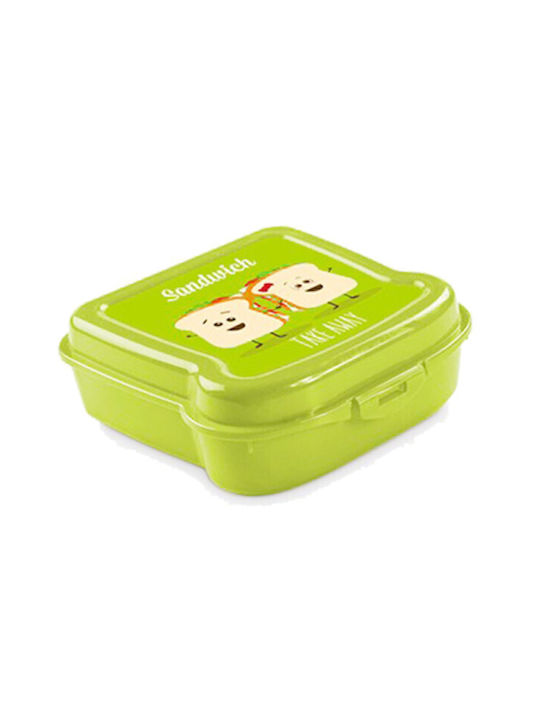 Venus Plastic Lunch Box Green 14x14cm