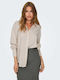 Only Women's Long Sleeve Shirt Beige