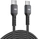 ATC USB 2.0 Cable USB-C male - USB-C 60W Μαύρο 1m ATC-C1
