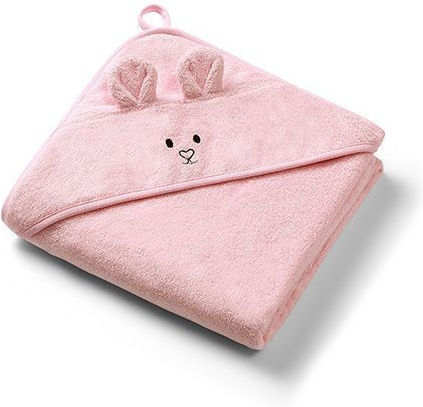 Babyono Детска Шапка-Худи Розова 100x100см