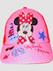 Disney Παιδικό Καπέλο Jockey Υφασμάτινο Αντηλιακό Minnie Mouse Κόκκινο