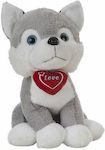 BigBuy Plush Puppy Husky Heart 36 cm.