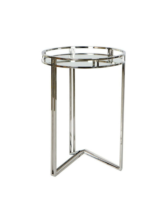 Round Side Table Silver L42xW42xH61cm