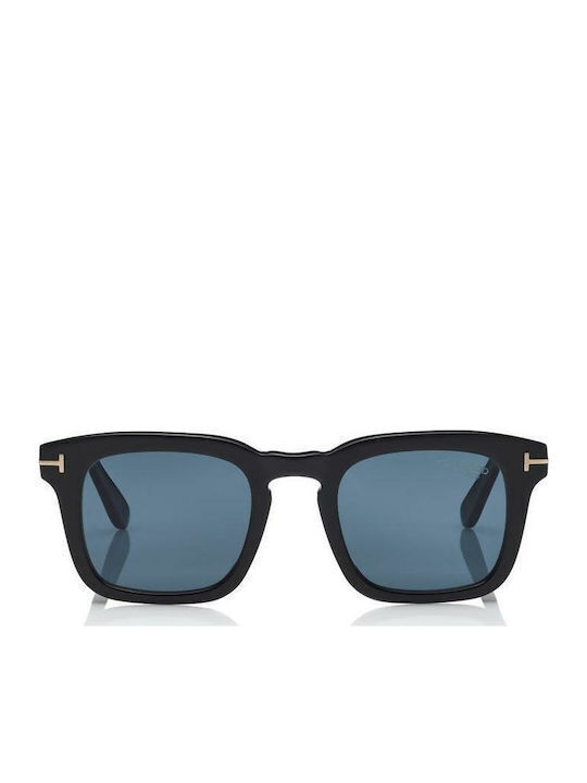 Tom Ford Sunglasses with Black Plastic Frame and Black Lens