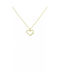 9k Gold Heart Zircon Necklace