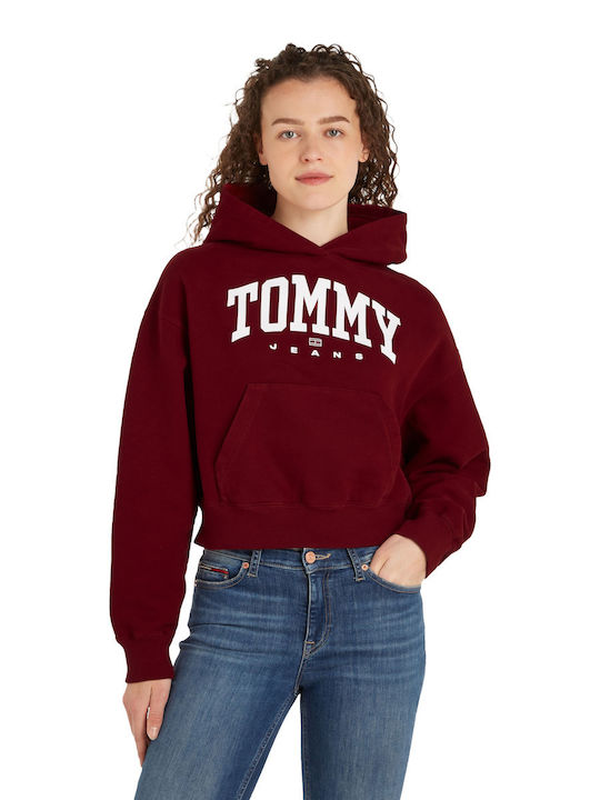 Tommy Hilfiger Women's Hooded Sweatshirt Burgundy