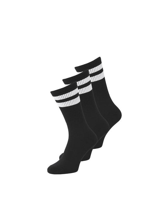 Jack & Jones Κάλτσες για Τέννις Μαύρες 3 Ζεύγη