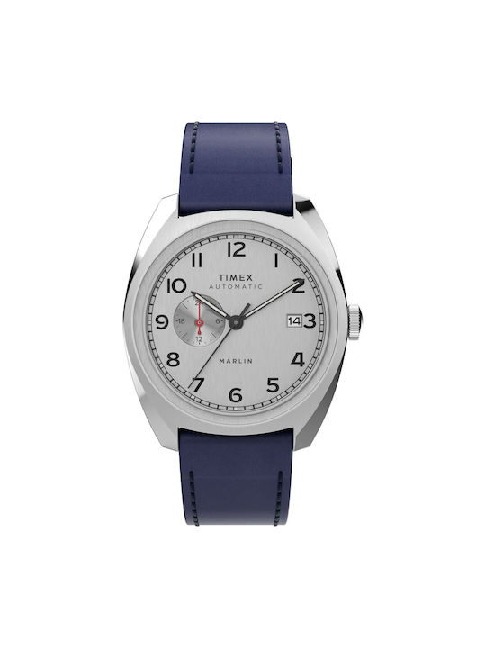 Timex Marlin Watch Automatic with Blue Leather Strap