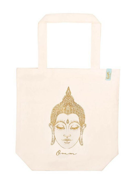 Moses Cotton Shopping Bag in Beige color