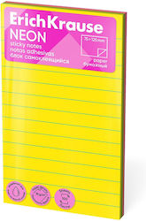 Αυτοκόλλητες Σημειώσεις Erichkrause Γραμμές 125x75mm 100φ Neon Colors Ass 61723