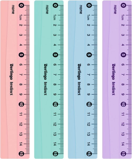 Berlingo Plastic Ruler 15cm Multicolour