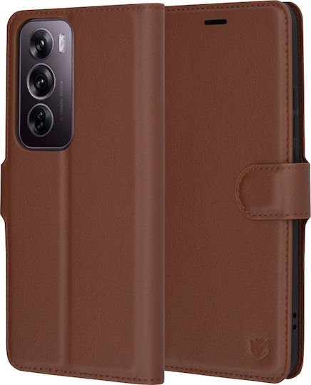 Techsuit Book Δερμάτινο Καφέ (Oppo Reno12 Pro)