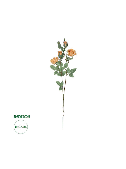 GloboStar Ramură Decorativă Artificială Rose Green 65cm 1buc