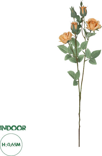 Decorative Artificial Flower Rose Green 65cm GloboStar