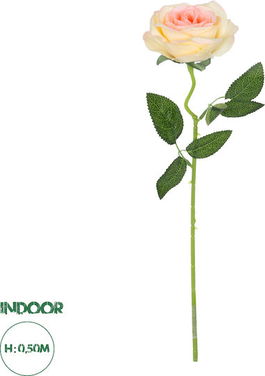 Dekorative künstliche Blume Rose Grün 50cm GloboStar