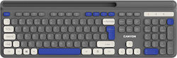 Canyon HKB-W03 Kabellos Nur Tastatur Englisch US Gray