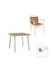 Synergy Clutch Dining Room Set for Small Outdoor Spaces 3 Pieces White